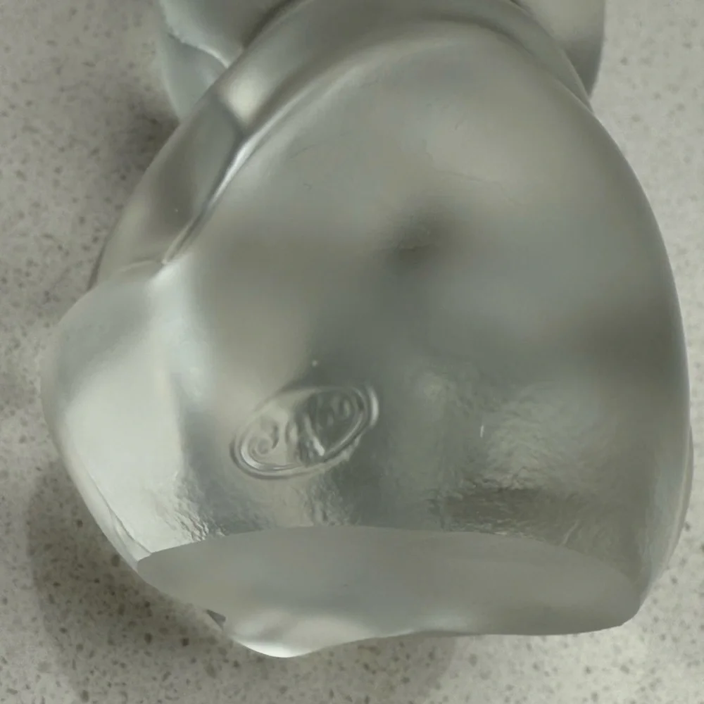 Vintage Fenton Bear Figurine Satin Glass